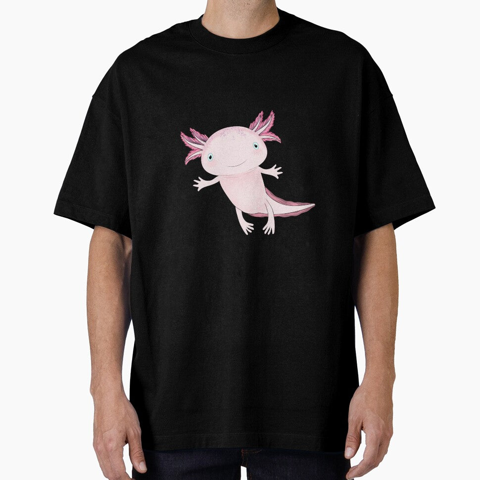 Axolotl Cute Pink Pun Print by inga-ra