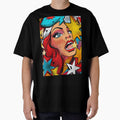 Pop Art Comic Girl Explosion- Retro Vintage Halftone Style Woman Face by Apocryphalwar
