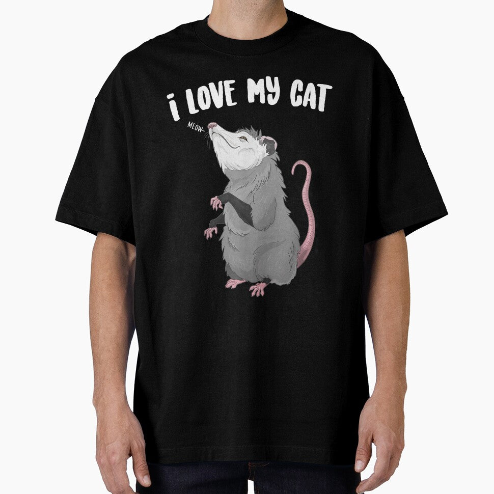 I Love My Cat Funny Trash Animal Possum by JanelAmico