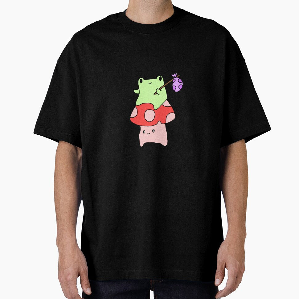 Frog sitting on mushroom by VIB3YTHINGS