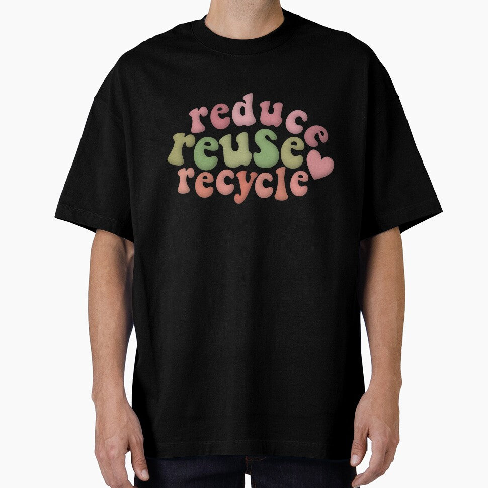 Reduce Reuse Recycle Environmental Advocacy Pink Green Retro by cashewdays