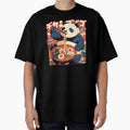 Funny Panda eating bowl of spicy beef ramen noodles by Nightarcade
