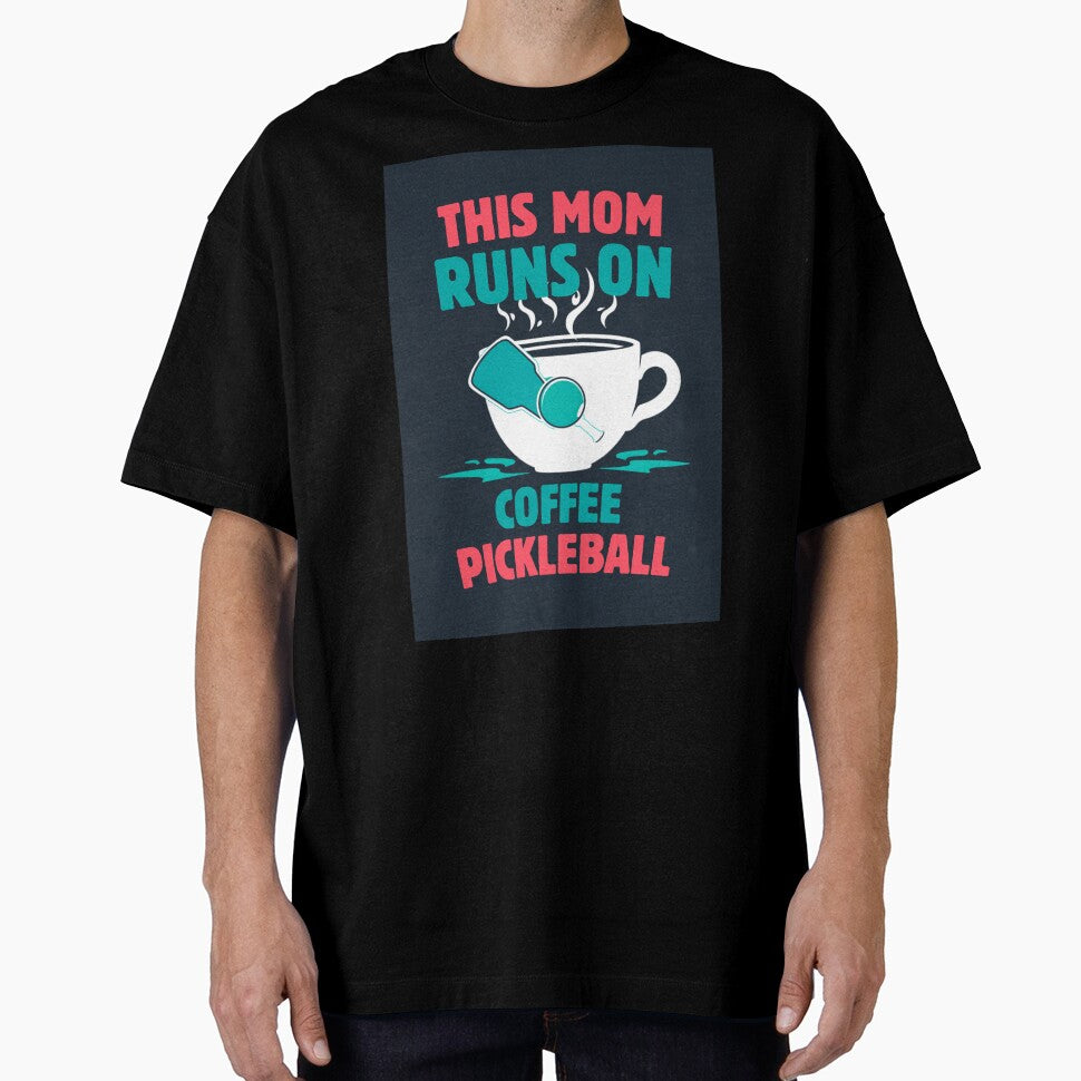 This Mom Runs on Coffee and Pickleball Funny Sports Mom Gift by AlouloDesigns
