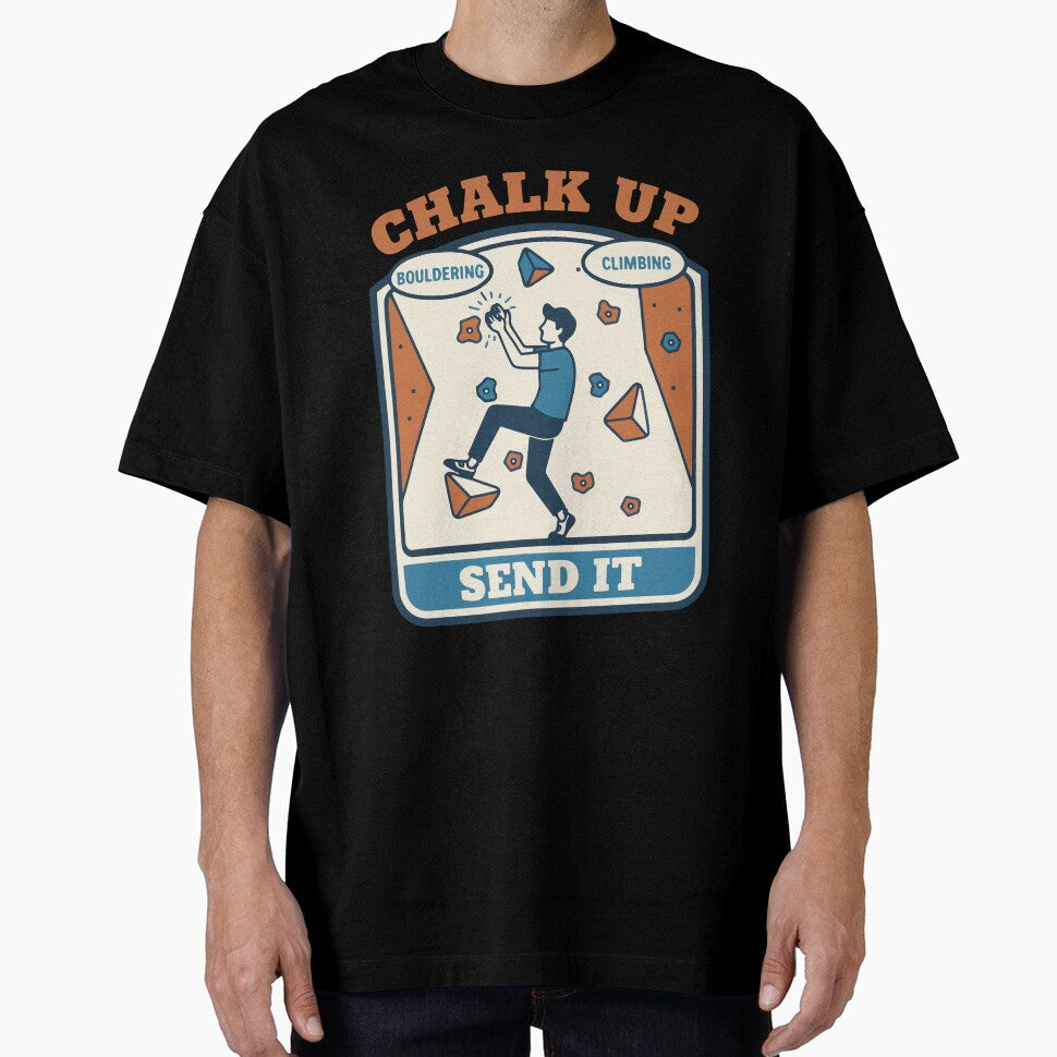 Chalk Up Bouldering Climbing Send It Design by LuminOrb