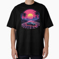 Cyberpunk Neon Drive T-Shirt – Retro-Futuristic 80s Aesthetic by Madustoks