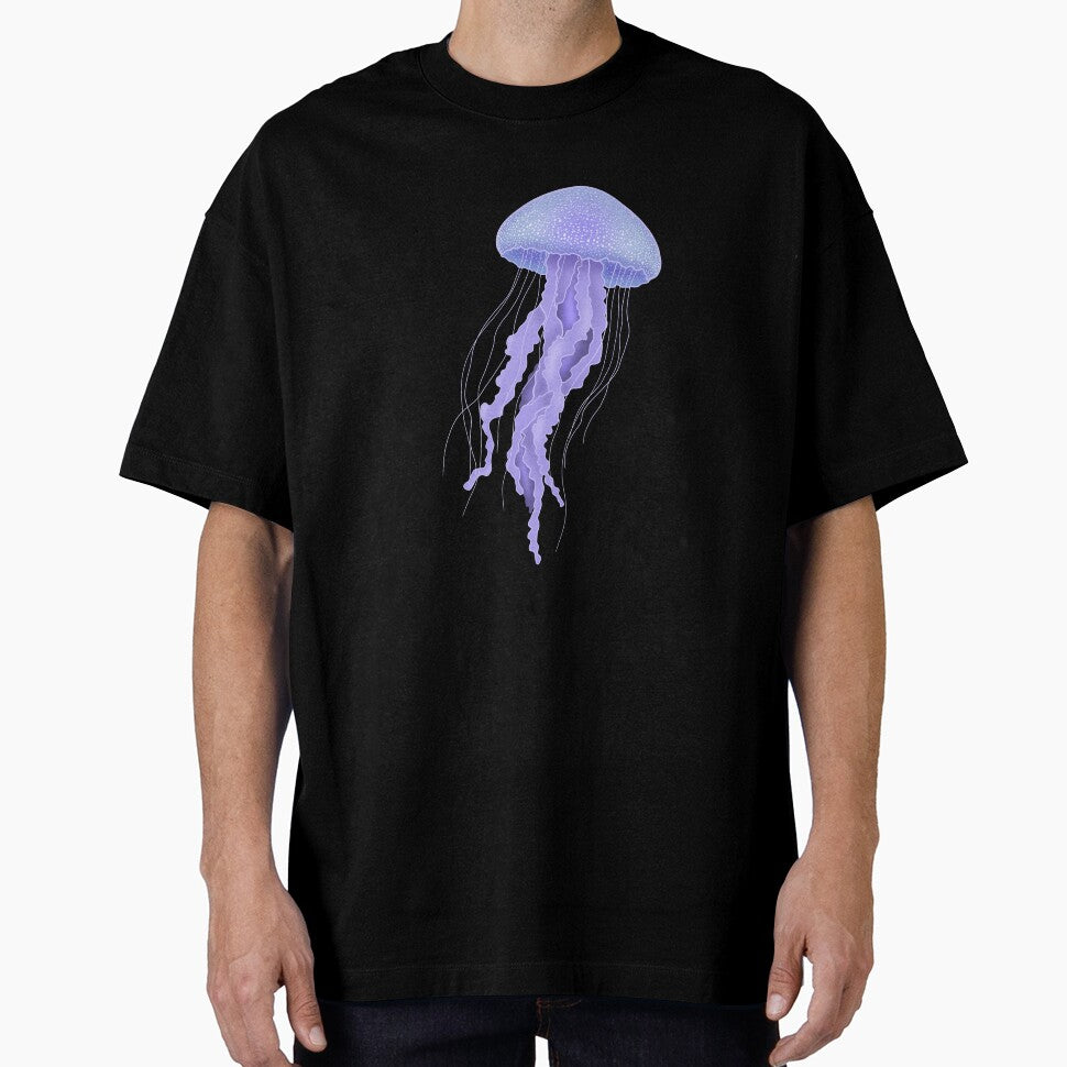 Pastel Jellyfish Illustration - Minimal ocean aesthetic art by ZizoaArt