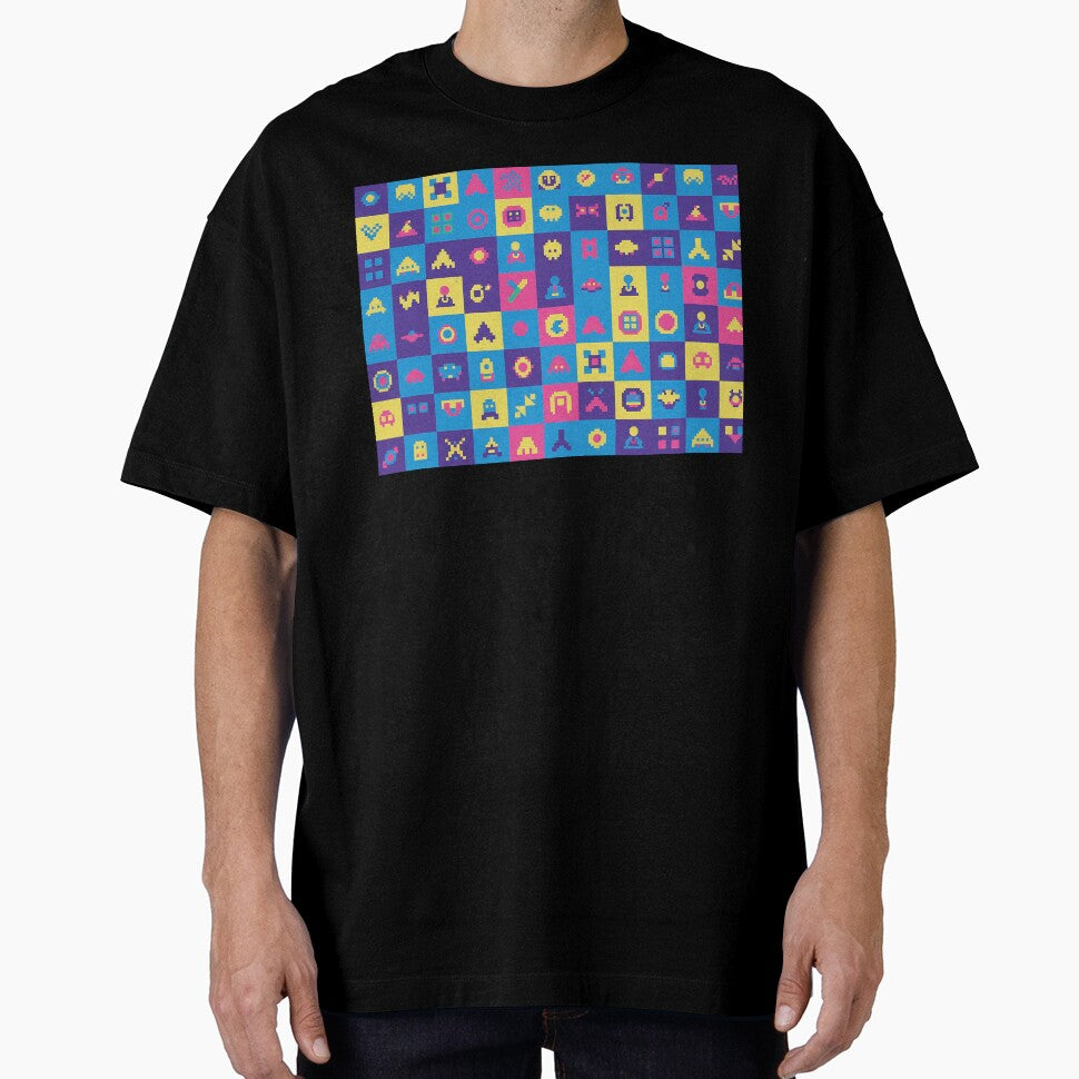 Retro Arcade Carpet Style Design - Gamer - Game Room - Rec Room by CattlettArt