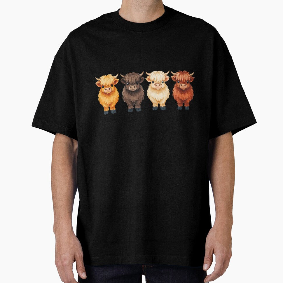 Cute Highland Cow Cartoon Illustration Set by ArtfulWeave