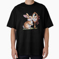 Cute Bunny Tee, Oversized, Mirror Rabbit by HaileyRobel