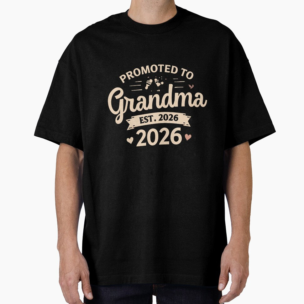 Promoted to Grandma est. 2026 Funny Pregnancy Announcement T-Shirt, Funny Shirt, Valentine Shirt gift by GAIDREDA