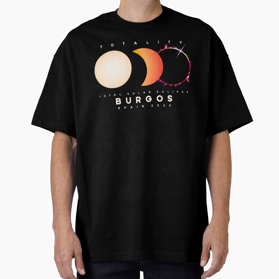 Solar Eclipse 2026 Burgos Spain Totality by DopeSnag Originals | Art T Shirts Apparel Prints