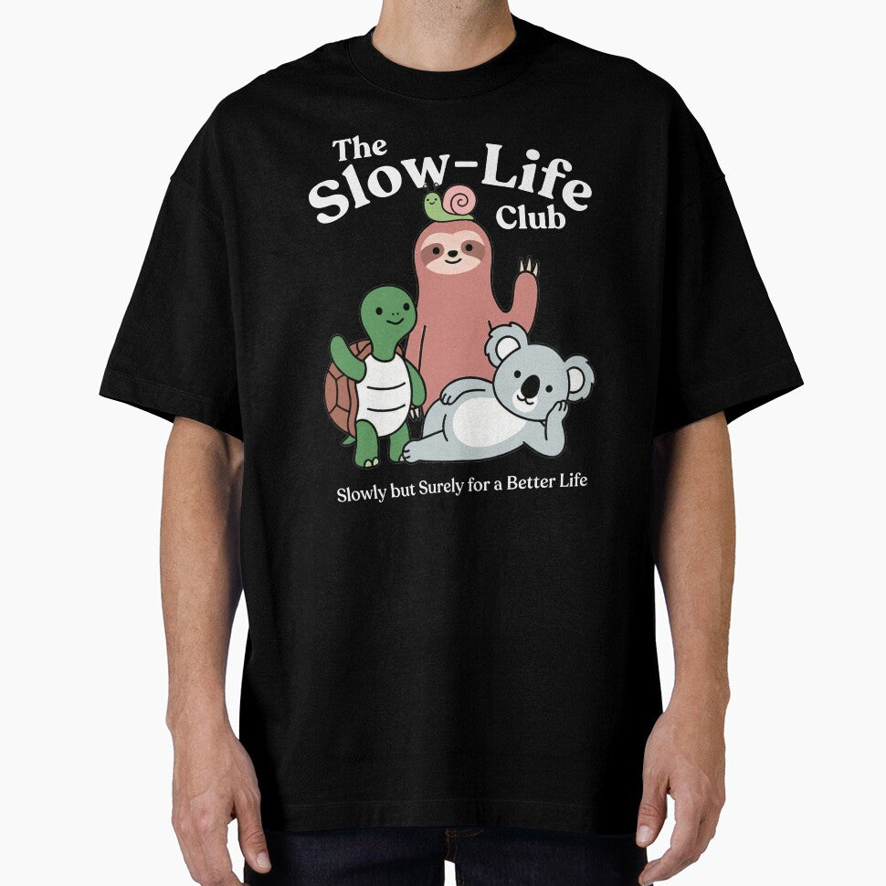 Slow Life Club - Kawaii Sloth Turtle Koala Snail - Cute Mindfulness & Self Care Gift by AdyKurniawan