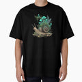 Glowing Mushroom Snail Mystical Forest Botanical Art by Ortsas