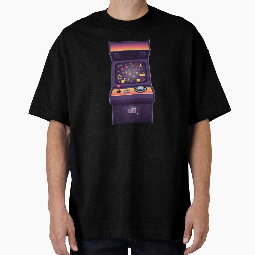 80s Neon Retro Arcade Cabinet: Classic Synthwave Gamer Art by Dzblack