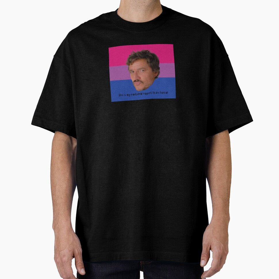 Emotional Support Pedro Pascal – Bisexual Pride Flag Edition by LittleMsMorales