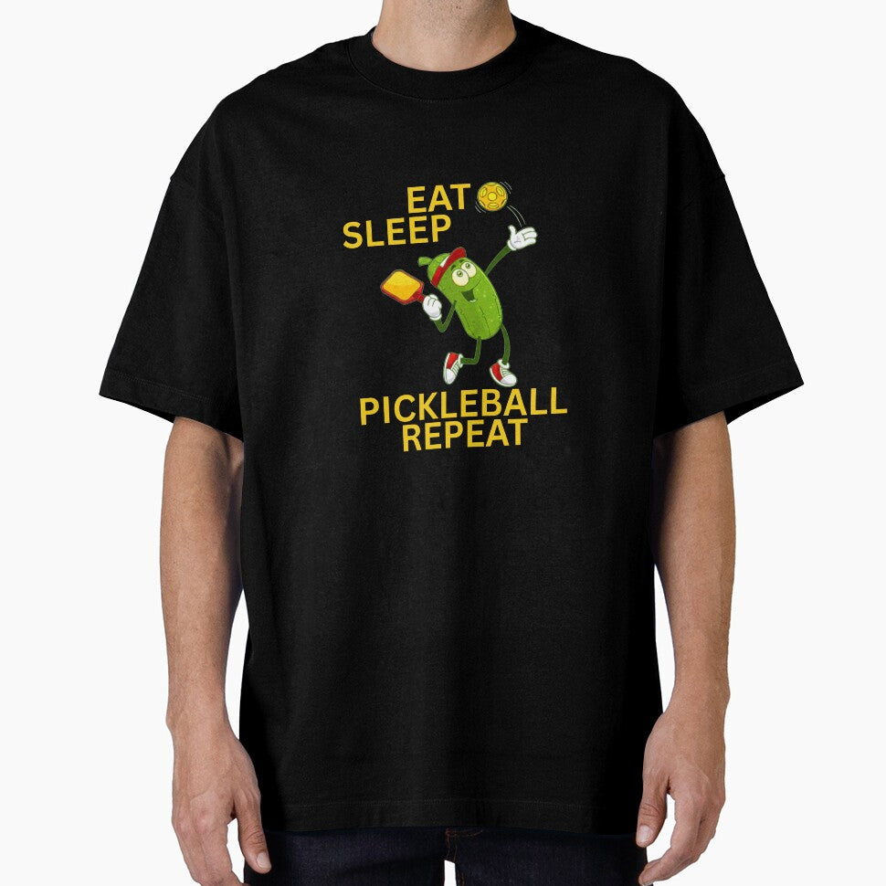 Eat Sleep Pickleball Repeat Funny Pickleball Lover Gift by YAKOUT-STUDIO