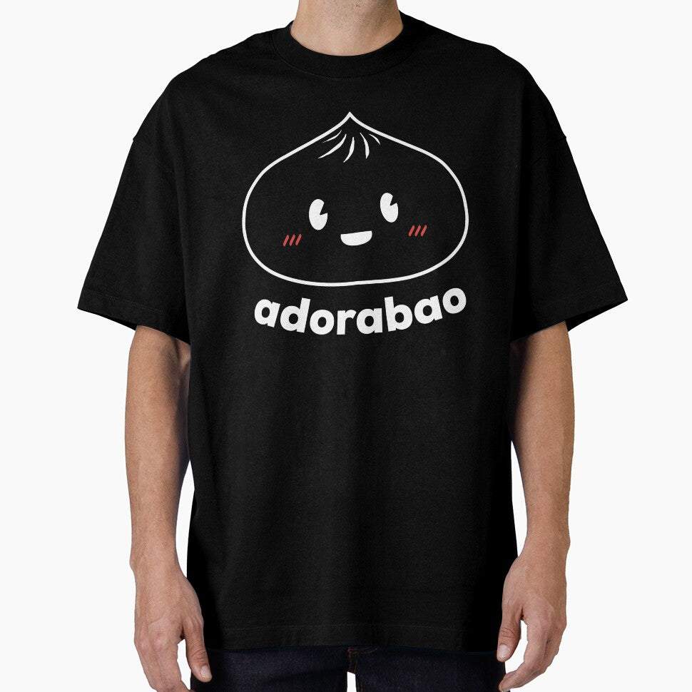 Adorabao Adorable Chinese Bao Bun White Text by gobbieshoppe