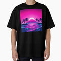 Synthwave Sunset Island Vaporwave Aesthetic Art Print by EllDAV777