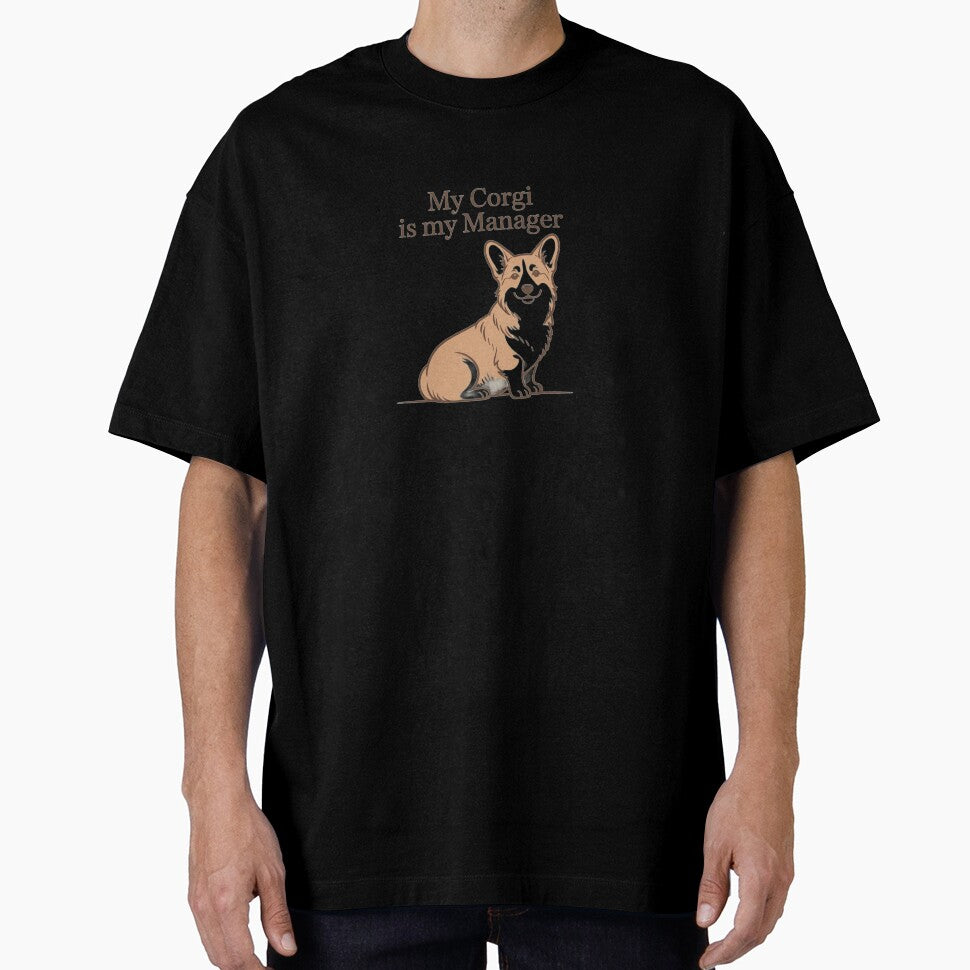 My Corgi Is My Manager – Funny Work From Home Dog Design by Corgi & co Shop