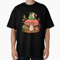 Frog on mushroom cute by GlobalDesigns-