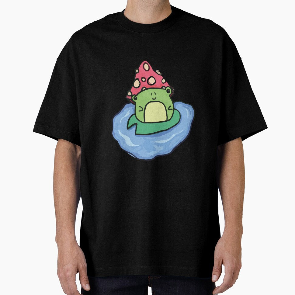 Mushroom frog on lilypad by Cat-a-tonic