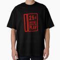 Insert 25¢ to play classic arcade coin slot - Flat Red Version by NearTheKnuckle