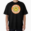 Quiet quitting quote - happy emoji smiley in hippie style by SICK-SENSE