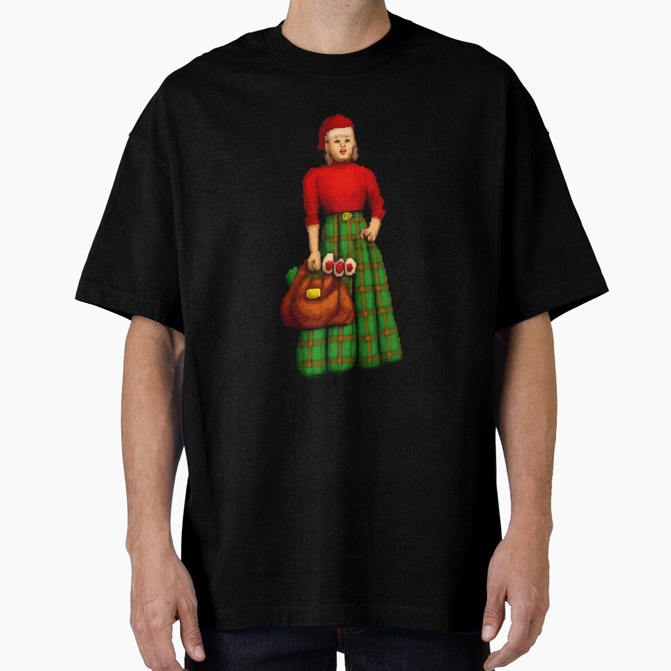 Retro 8-Bit Christmas Mrs Claus Pixel Art Sticker | Holiday Fashion Pixel Character by Gurjeetpixelart
