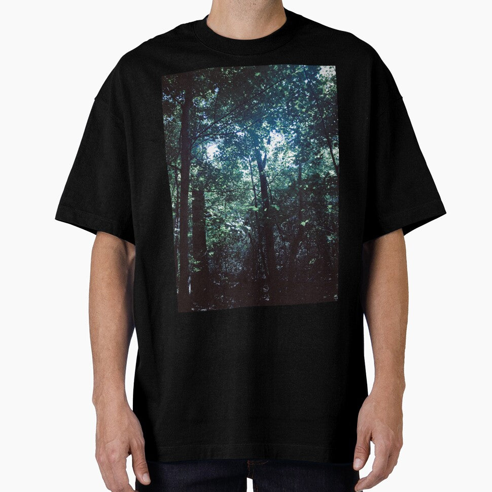 grunge forest blue dazecore aesthetic vintage sun piercing through by sielexis