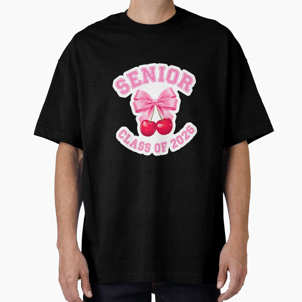 Senior 2026 Coquette Bow Cherry - Class of 2026 Pink Aesthetic by Abdeelol