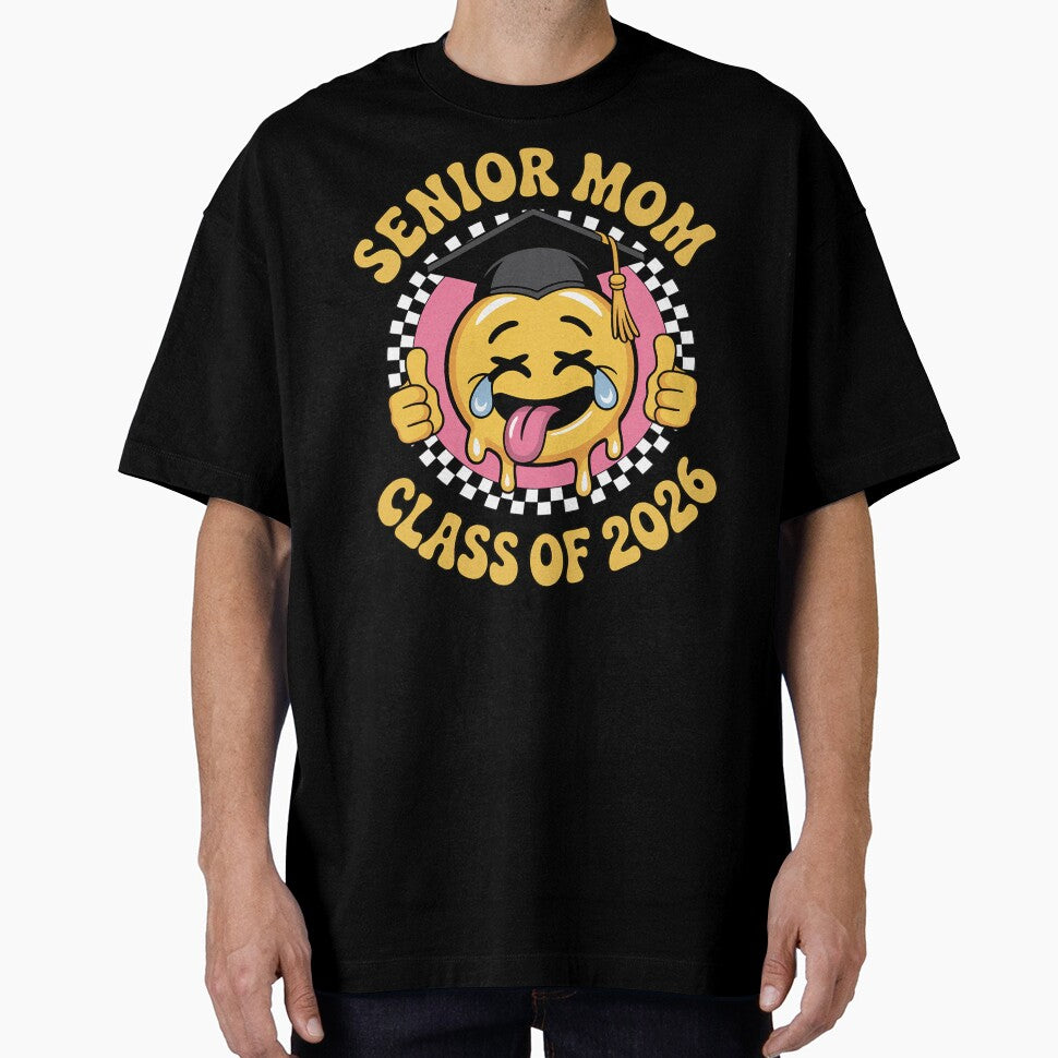 Senior Mom Class of 2026 Purple Graduation Funny Retro 90s by BlassmausArt