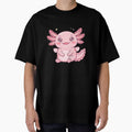 Cute Kawaii Axolotl Pastel Pink Chibi Sticker Art by LYZ7VANI
