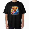 Scottish Highland Cow in Australia Colorful Watercolor by MaedK