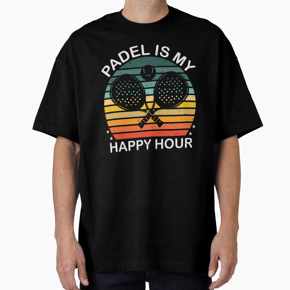Padel Is My Happy Hour, Vintage Retro Sunset by MalwasBasket