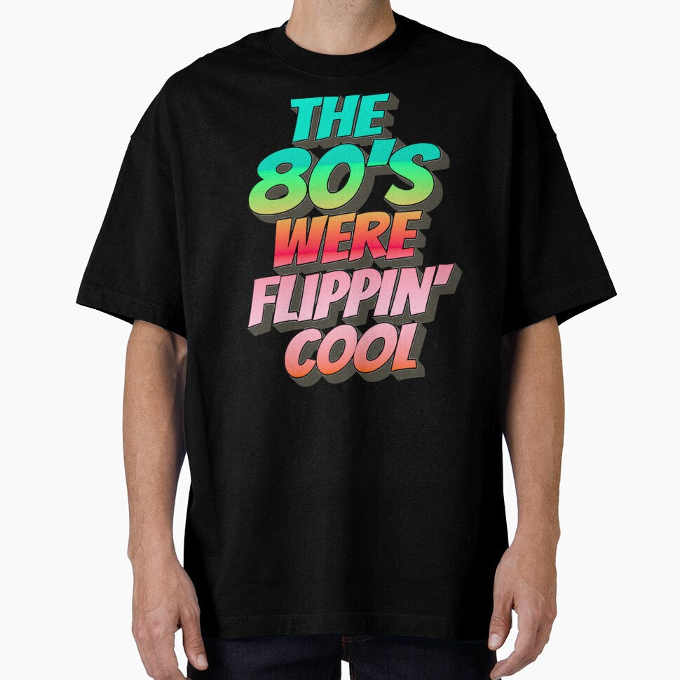 Bright Ombre The 80's Were Flippin' Cool, Retro Style Design by TrulyEpoque