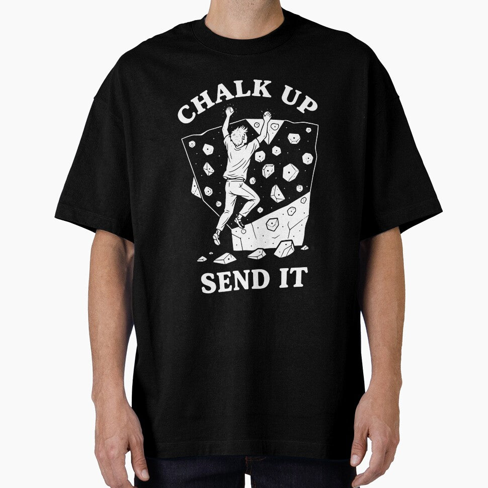 Chalk Up Send It Climbing Rock Bouldering Design by LuminOrb