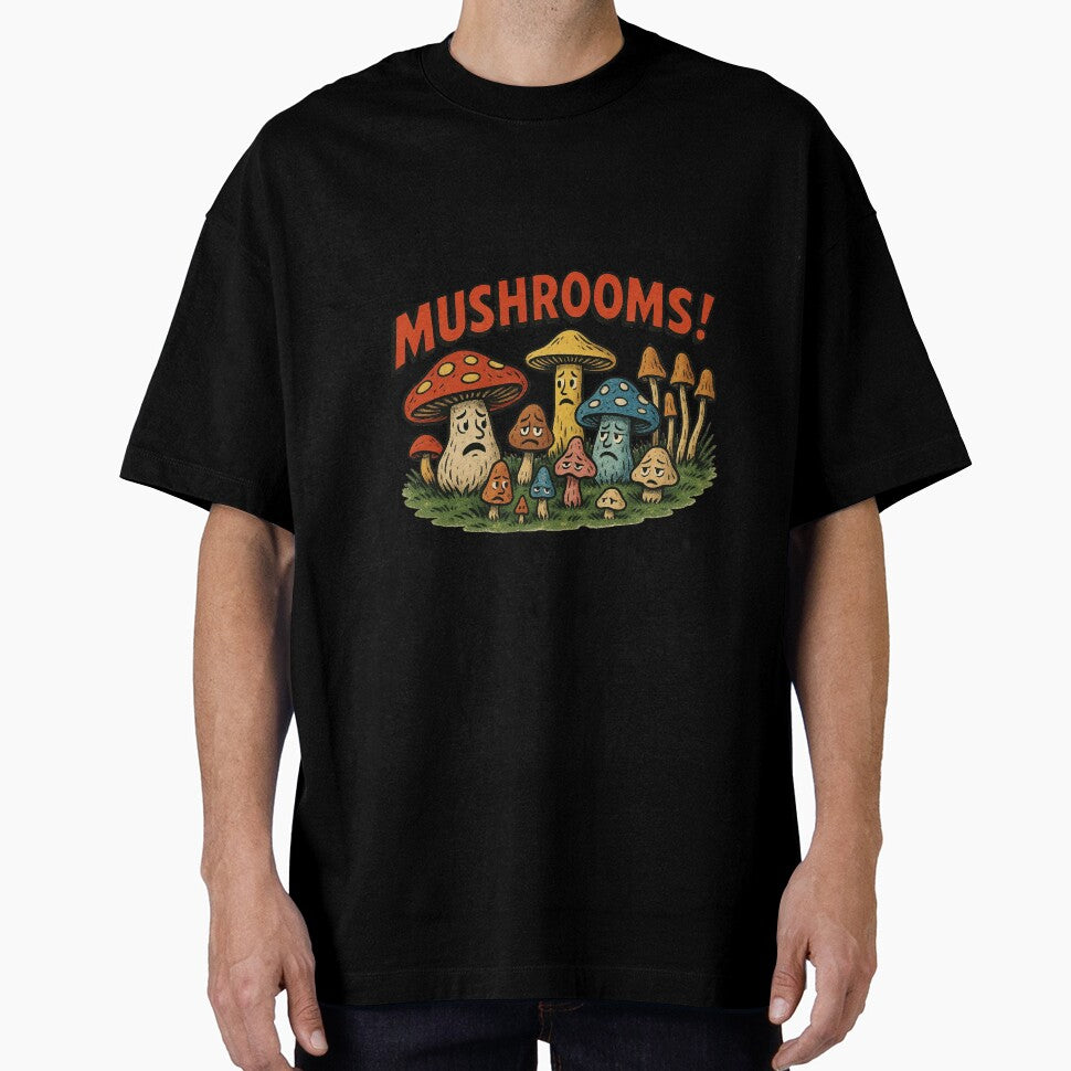 Sad Mushrooms Retro Comic – Vintage Fungi Illustration by The Devil's Bargain