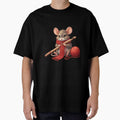 Cozy Mouse Crocheting a Red Scarf - Cute Mouse & Hobbies Series by EnlightArt