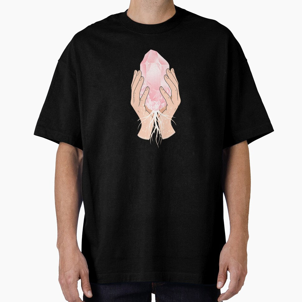 Healing Hands & Rose Quartz - Glowing Crystal Energy Art by Credisaim