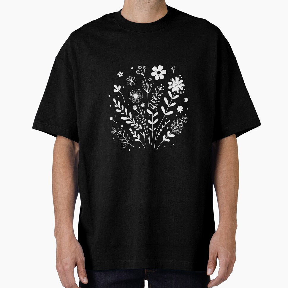 Aesthetic Floral T-Shirts, Gifts for Women, Flowers Crewneck Sweatshirt, Minimalist Tees, Floral Shirts for Women, Wild Flowers Graphic Tees by teecraftstudios