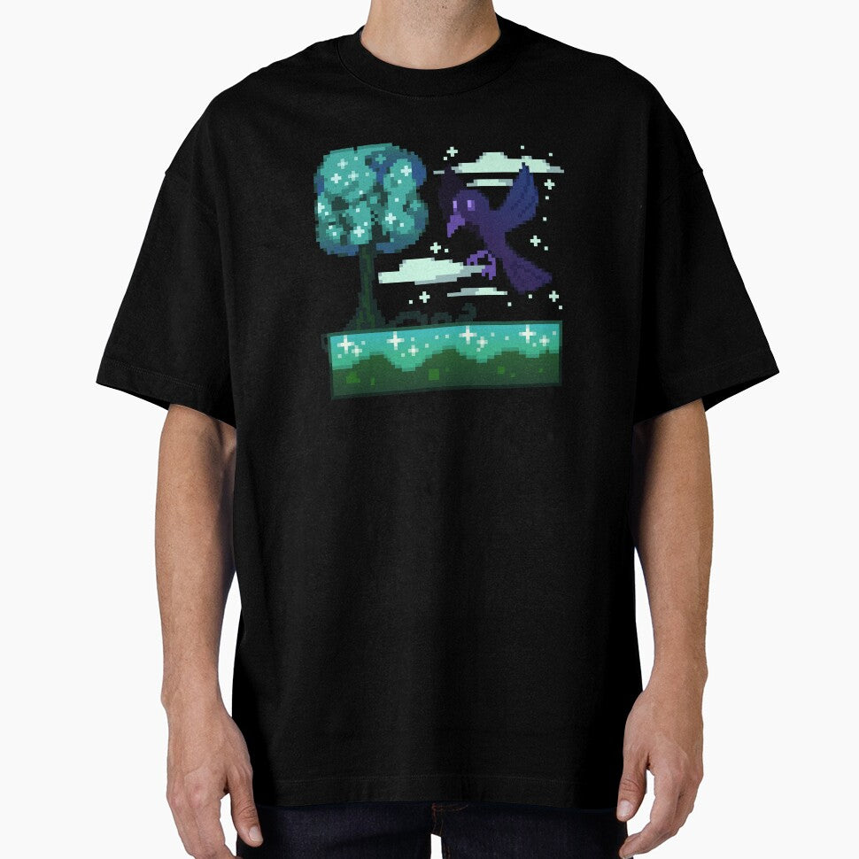 Pixel Art - Crow and Tree by Kaiko-Roku
