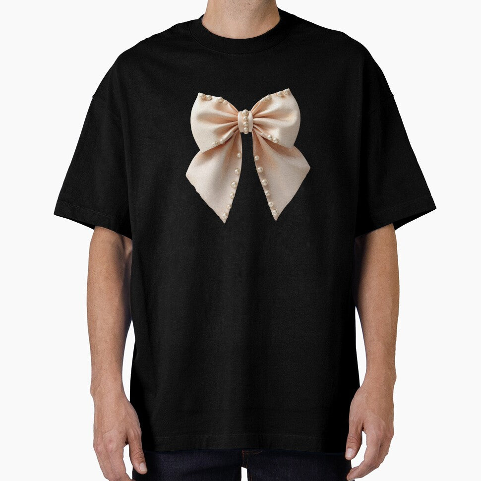 Elegant Champagne Pearl Bow Coquette Aesthetic Accessory by BigStar-Cart