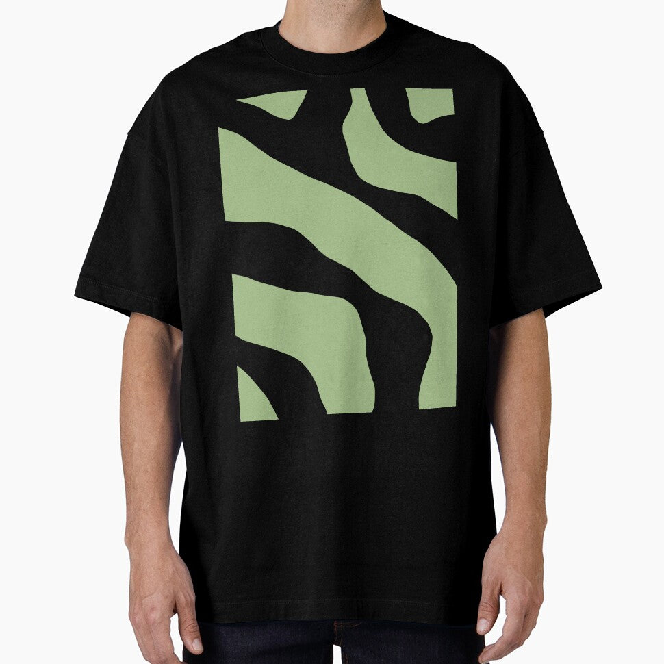 Sage Green Organic Forms Retro Modern Abstract Minimalistic Pattern Light Sage Green and Cream Pastel by kierkegaard