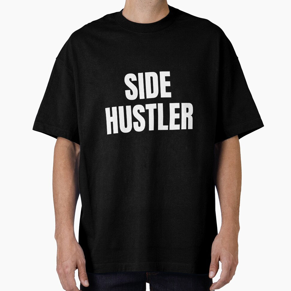 Side Hustler - white text on blue by katiekendall