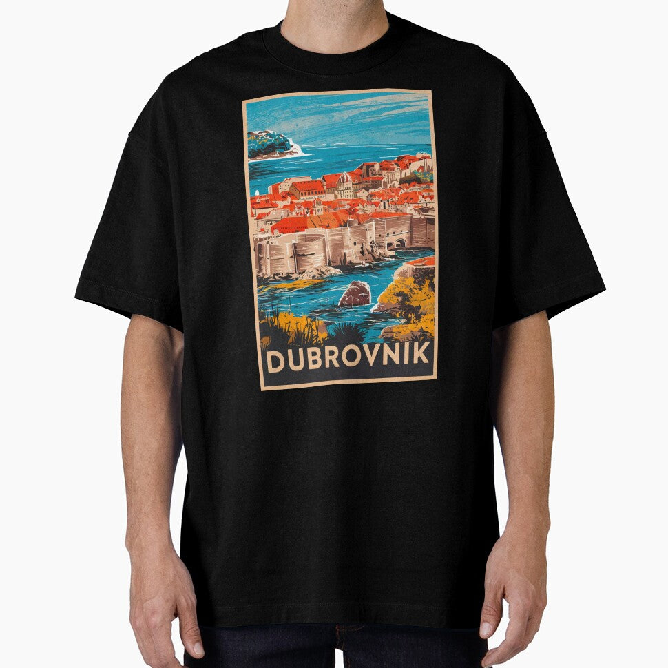 Dubrovnik Vintage Travel Poster by TravelerRat