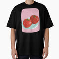 Two Tomatoes on Plate Drawing by ShannonSArtwork