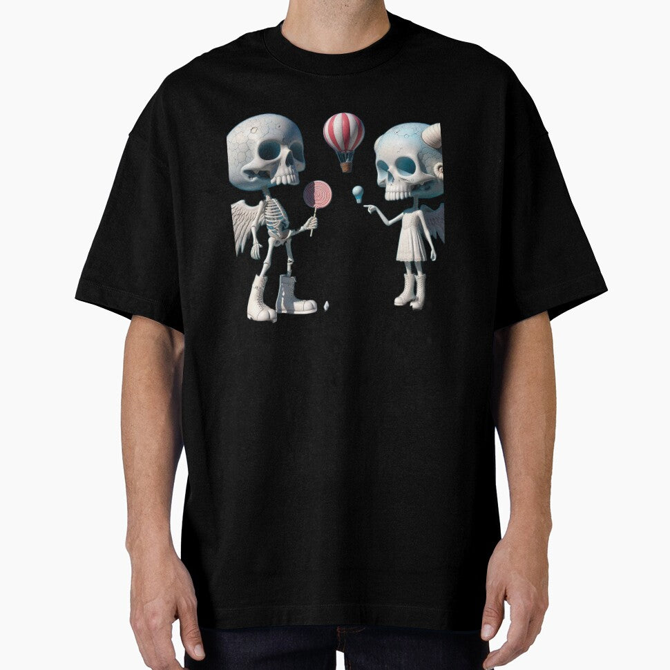 Weirdcore Skeleton Angels with Candy and Hot Air Balloon by LujziWorld