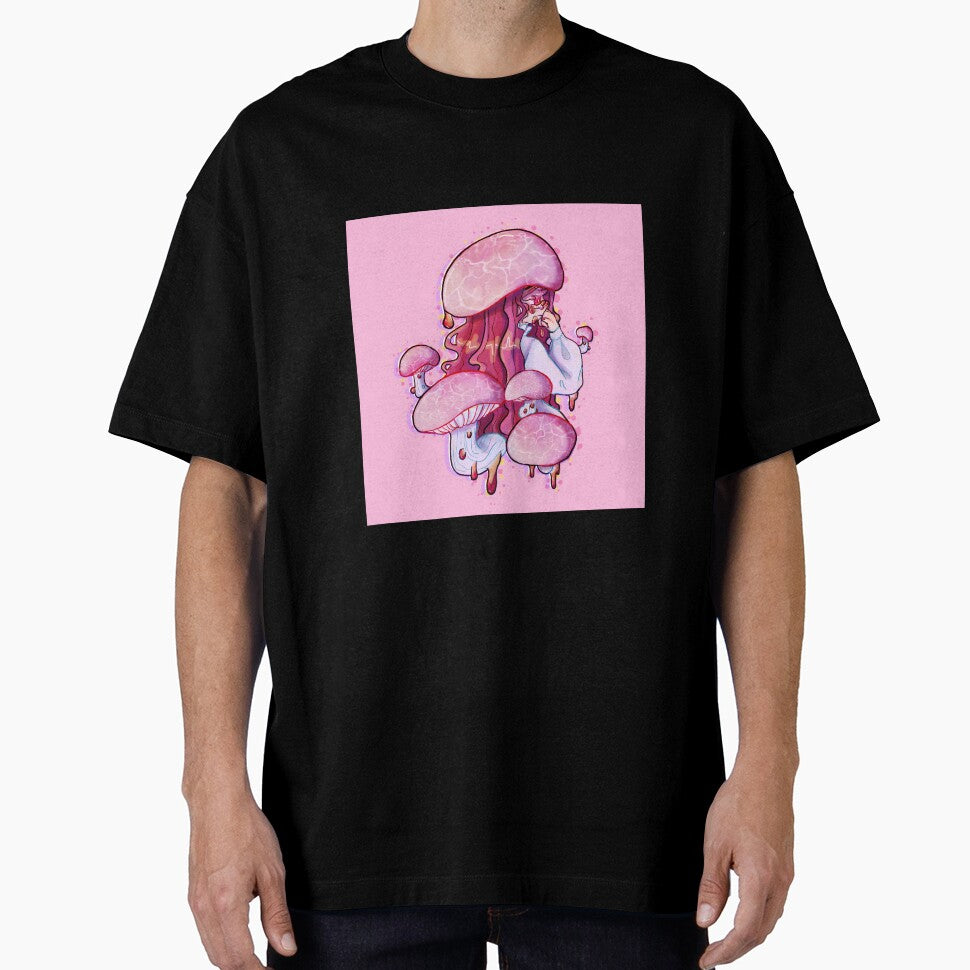 Sad Mushroom Girl - print by SwinderSK