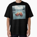 Floating Otters in Love on a Winter Lake by WildlifeWhimsy