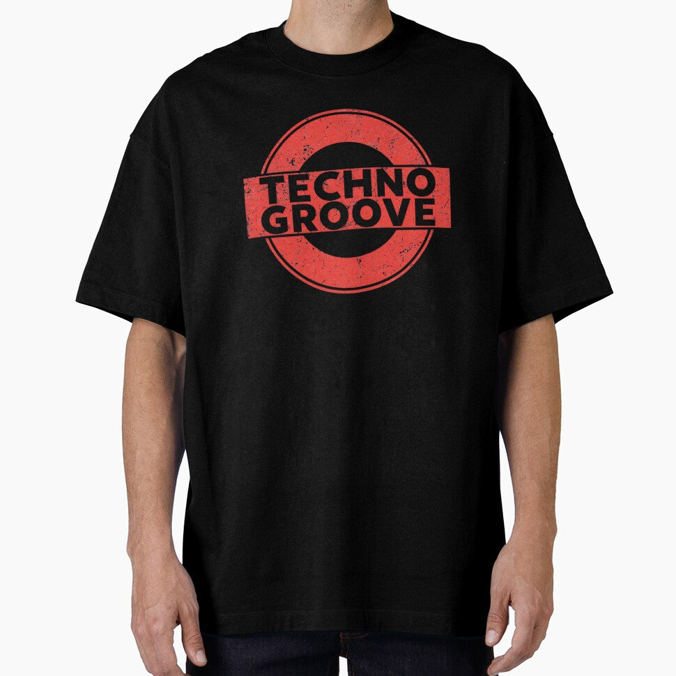 Techno Groove Sticker – Minimal Tech Underground Design by |TRSSHOP|